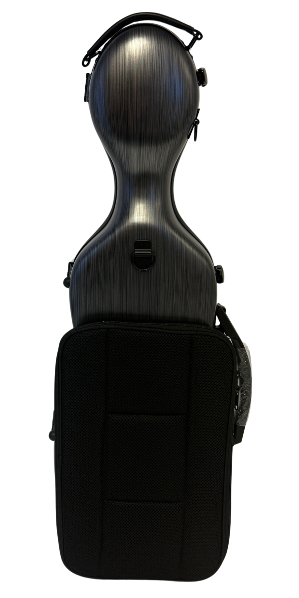 Polycarbonate Cello-Shaped Violin Case - Brushed Black