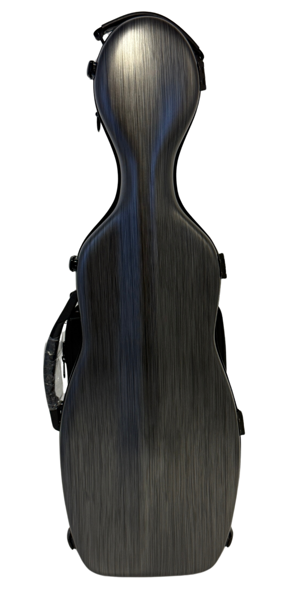 Polycarbonate Cello-Shaped Violin Case - Brushed Black