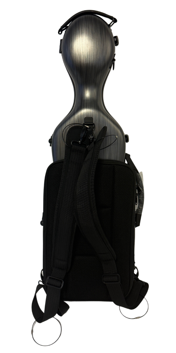Polycarbonate Cello-Shaped Violin Case - Brushed Black