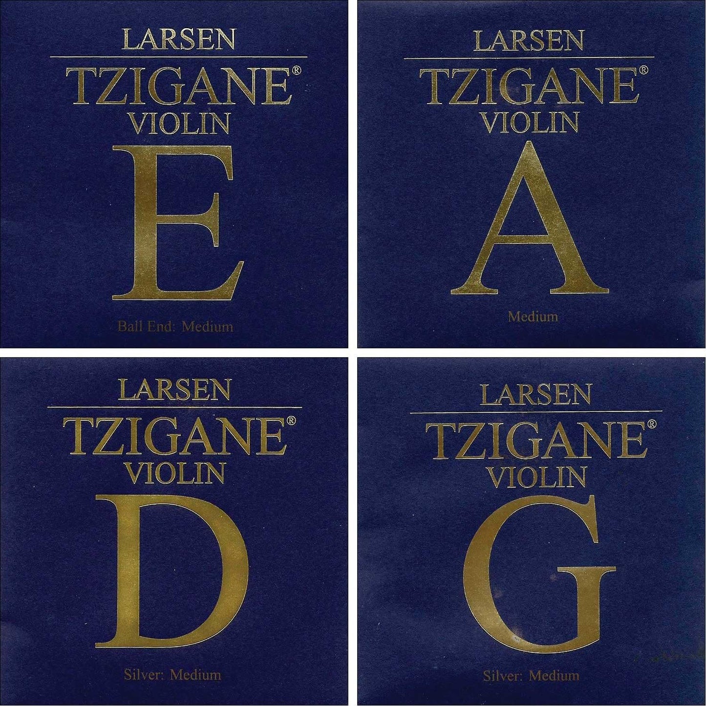 Larsen Tzigane Violin String Set- Medium (ball end)