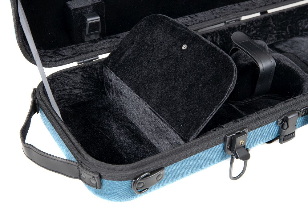 GEWA Bio-A Oblong Violin Case | Blue | Music Pocket – violinshoptampa