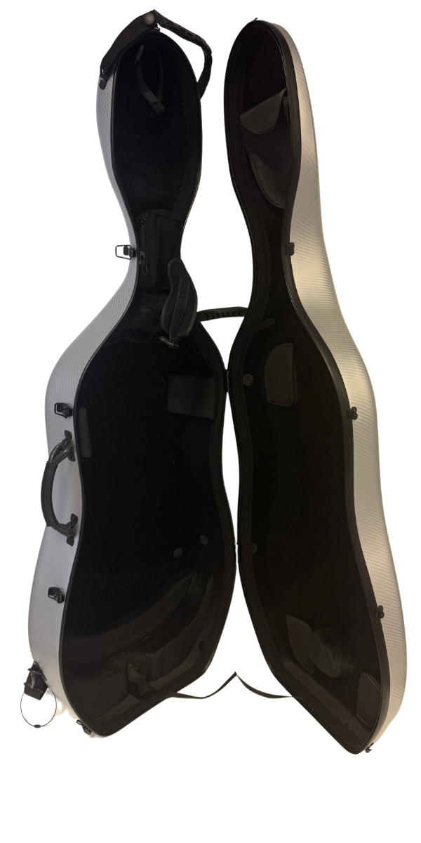 Polycarbonate Cello Case - Silver Grid