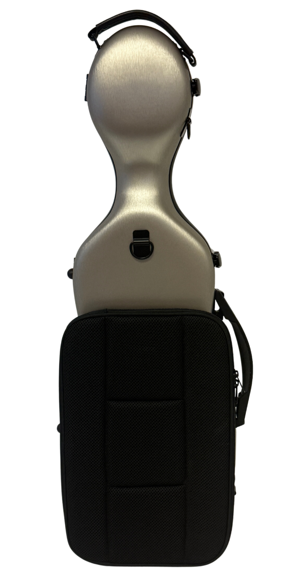 Polycarbonate Cello-Shaped Violin Case - Champagne