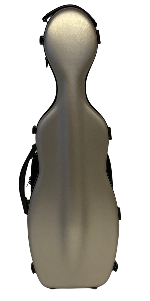 Polycarbonate Cello-Shaped Violin Case - Champagne