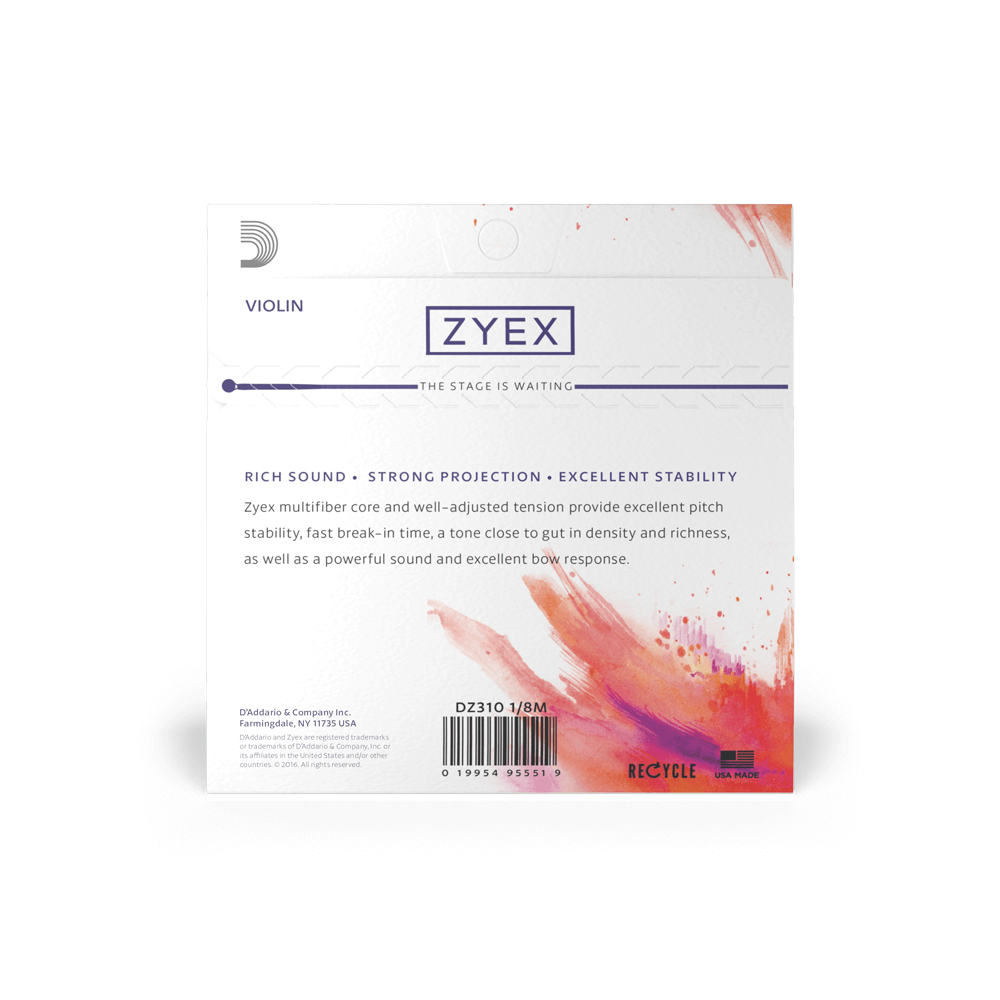 D'addario Zyex Violin String Set